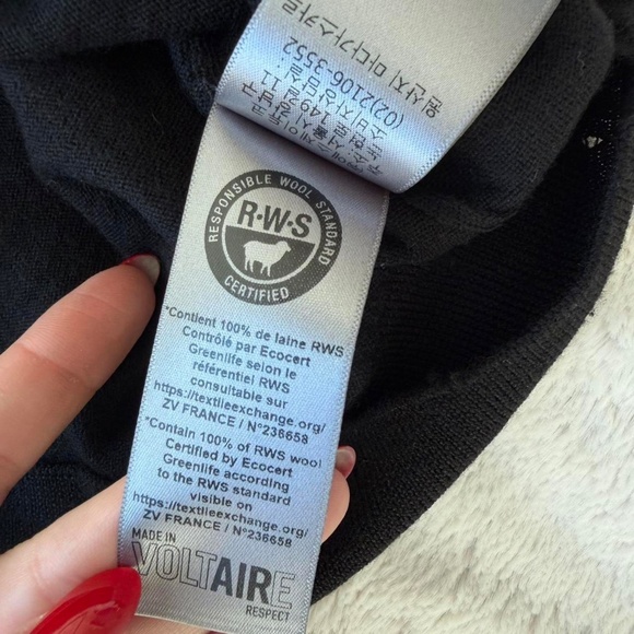 NWT Zadig & Voltaire Bobby Cashmere Sweater  $448 MSRP - Picture 5 of 7